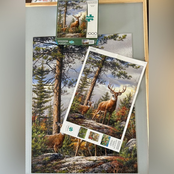 Buffalo Games Standing Proud 1000 pc Puzzle Buck Deer Complete - Picture 3 of 9